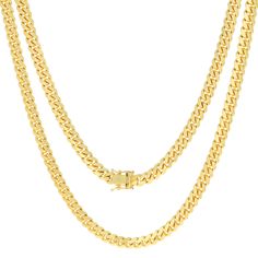 PRICES MAY VARY. REAL 14K GOLD: This brand new chain is Solid 14K Yellow Gold, it is NOT Plated, NOT Filled, NOT Hollow; Professionally tested and STAMPED 14K for gold purity authenticity, therefore both highly durable and hypoallergenic CHAIN SPECS: Width: 6mm; Approximate Weight: 62.6g; The chain fastens with a double safety box clasp that is easy to put on and take off MADE IN ITALY: This high quality chain will not tarnish, fade, or discolor as it is crafted with Pure 14K Gold and Made in It Mens Jewelry Box, Safety Box, Miami Cuban Link Chain, Miami Cuban Link, Necklace Mens, New Necklace, Miami Cuban, Box Clasp, Cuban Link Chain