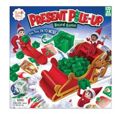 the board game present p - le - up features elves and sleighs