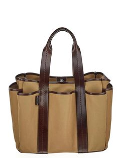 100% Cotton Formal Brown Canvas Bag, Canvas Leather Tote, Zegna Shoes, White Tote, Tote Bag Purse, Brown Canvas, Oversized Silhouette, Small Tote, Casual Sandals