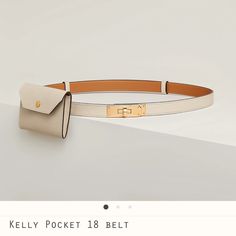 New With Tag Price Is Firm Hermes Kelly Belt, Belt With Pouch, Hermes Accessories, Makeup Pouch, Limited Time, Pouch, Women Accessories, Cream, Makeup