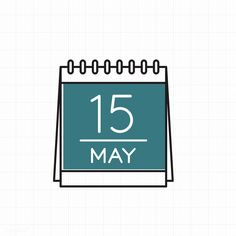 a calendar with the date 15 may