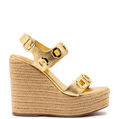 Based on our enduring bestseller, we've reimagined our Milan sandal as an espadrille for Summer fun. With a stable woven base, this one offers the iconic hardware and soft caramel leather that makes her a Summer must-have. Soft Caramel, Comfortable Wedges, Jennifer Fisher, Boot Pumps, Pumps Flat, Espadrille Shoes, Elevate Your Look, Metallic Leather, Shop Sandals