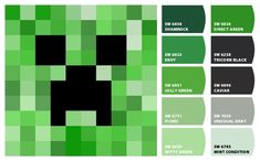 the color scheme for green and black is shown in this graphic style, which includes different shades