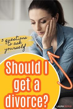 Should you get a divorce? If you are not sure, here is some good advice from Laura Doyle. Ask yourself these three questions before you decide on divorce. Whether or not to end your marriage is a huge decision to end your marriage. It is not a decision that you should make lightly. Take the time to analyze and make SURE you should get a divorce by correctly answering these three questions. When To Get A Divorce, When To Divorce, Relationship Advice Marriage, Communication Is The Key, Communication In Marriage