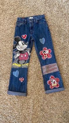 Arizona Jeans upcycled girls size 14 slim https://cindysbagsandthings.etsy.com Cute Denim Bottoms For School, Trendy Denim Jeans For School, Casual Dark Wash Upcycled Bottoms, Casual Upcycled Dark Wash Bottoms, Upcycled Fitted Casual Jeans, Casual Fitted Upcycled Jeans, Fitted Casual Upcycled Jeans, Clown Suit, Jeans Unique