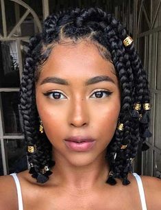 40 Stylish Protective Hairstyles Trendy We Fryzurach, Cabello Afro Natural, Bob Braids Hairstyles, Medium Box Braids, Short Box Braids Hairstyles, Big Box Braids, Short Box Braids, Jumbo Box Braids, Long Box Braids