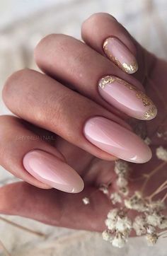 Pink Wedding Nails, Nails Photo, Bridesmaids Nails, Nails Elegant, Baby Pink Nails, Shaped Nails, Nude Nail Designs, Almond Shape Nails, Autumn Inspired