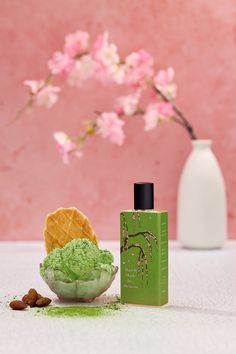 Green Matcha, Cherry Blossom Petals, Fresh Top, Earthy Green, Waffle Cones, Perfume And Cologne, Match Made In Heaven, Sweet Cherries