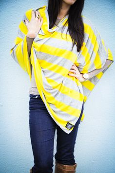 So much cuter than the commercial ones!!!   Yellow and Gray Nursing Cover for New Moms // Nursing poncho-Full Coverage-Poncho-Modern-Privacy-Breastfeeding // Mother's Day Gift Nursing Poncho, Nursing Covers, Mom Outfit, Breastfeeding Cover, Baby Mom, Fb Cover, Nursing Mother, Post Baby, Nursing Mom