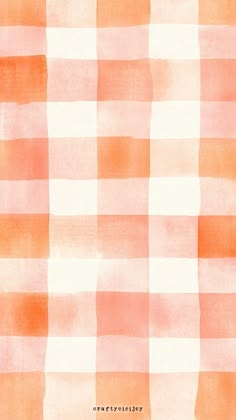 an orange and white checkered pattern with the word,'love is in the air '