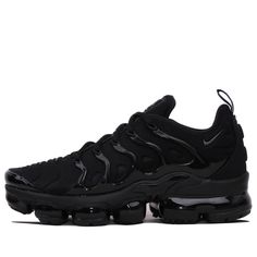 Released in 2018, Nike Air Vapormax has dialed up the sneaker game to another level. The pair replaced the midsole with an Air unit and pod combo, offering you the lightest and most responsive cushioning.\n Functional Carbon Sneakers With Shock Absorption, Low-top Synthetic Sneakers With Shock Absorption, Black Running Shoes With Shock Absorption For Jogging, Synthetic Low-top Sneakers With Shock Absorption, Casual Matte Black Sneakers For Streetwear, Casual Matte Black Streetwear Sneakers, Sporty Breathable Sneakers With Tpu Material, Athletic Fit Synthetic Sneakers With Shock Absorption, Athletic Fit Sneakers With Shock Absorption