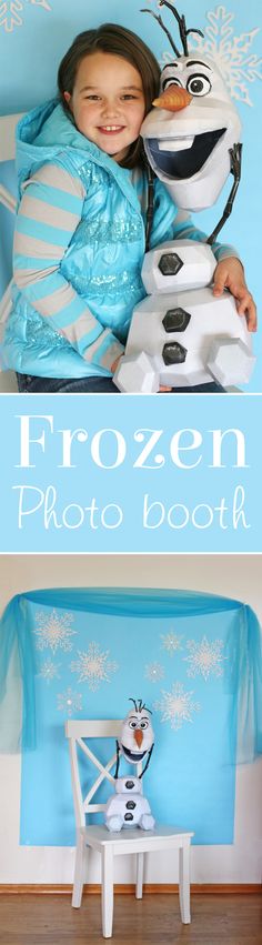 the frozen photo booth is ready to be taken