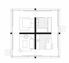 the floor plan for a three bedroom apartment with four separate rooms and one living room