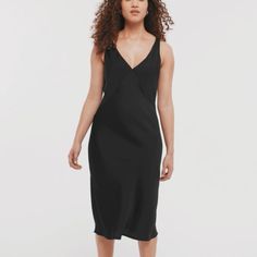 (Xs)- A New Day Women's Slip Dress - Black (S)- A New Day Women's Slip Dress - Black (M)- A New Day Women's Slip Dress - Black Satin Dress Midi, Black Satin Slip Dress, Floral Dresses With Sleeves, Black Eyelet Dress, Ribbed Tank Dress, Fuchsia Dress, Navy Floral Dress, Small Black Dress, Target Dresses