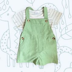 Brand New!! Set Of 2 (Onesie And Matching Overalls) Size: 12-18 Months Green Cotton School Sets, Casual Green Playwear Sets, Green Casual Playwear Sets, Casual Short Sleeve Sets For Playdate, Casual Green Sets For School, Casual Green School Sets, Casual Spring Sets For Playdate, Casual Spring Playdate Sets, Green School Sets For Spring