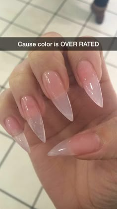 Stilleto Almond Nails Long, Clear Acrylic Nails Almond Long, Rounded Stilleto Nails Long, Super Long Almond Nails, White Nails Acrylic Stilettos, Korean Stilleto Nails, Slitetto Nails, Simple Stilleto Acrylic Nails, Long Classy Nails Simple