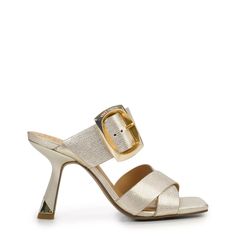 Nwt Vince Camuto Gold Metallic Leather Buckle Sandal Size: 8.5 M Price: $98 Product Description: 3.5" Heel Leather Upper, Synthetic Lining, Synthetic Sole Open Round Toe Padded Footbed Buckle Imported 114551-01/2502 Modern Silver Sandals With 4-inch Heel, Luxury Silver Open Toe Mules, Spring Gold Mules With Buckle Closure, Chic Silver Heels With Removable Insole, Gold Mules With Buckle Closure For Spring, Modern Silver Open Toe Mules, Formal Silver Heels With Buckle Closure, Chic Silver Sandals With Heel Strap, Silver Open Toe Mules With Padded Heel