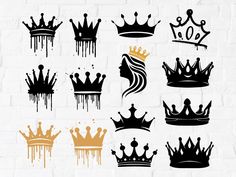 Queen Crown Drawing, Queen Crown Svg, Tiara Svg, Crown Drawing, Crown Svg, Royal Logo, King Crown, Arm Sleeve Tattoos, Princess Tiara