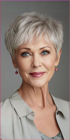 Really Short Haircuts, Short Stacked Hair, Hairstyles For Seniors, Chic Short Haircuts, Short Sassy Haircuts, Short Silver Hair, Short Hair Images, Easy Hair Cuts, Very Short Haircuts