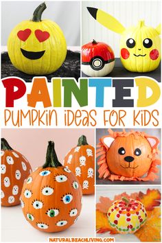 painted pumpkins for kids to decorate