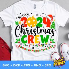 christmas crew svg and dxf files for cricut, silhouette cut file