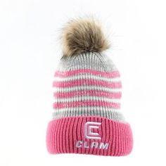 The CLAM Pink Pom Beanie Hat has been one of the most popular items the past few years for its cool look, superior warmth and selection of colors. Now available in additional designs and colors for everyone to have a new favorite hat to wear this winter! This winter beanie is made with 100% acrylic yarn for durability, and the super soft long nap fleece inner lining keeps you warm. The embroidered logo on the pom beanie also adds a unique touch. Made with 100% acrylic yarn for durability Super s Fishing Gloves, Cool Look, Tractor Supply, Winter Beanie, Fishing Outfits, Pom Pom Hat, Cold Weather Accessories, Pom Beanie, Popular Items