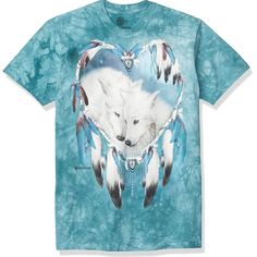 Do You Love Wolves? Be At One With Your Inner Self With This Wolf Adult T-Shirt From The Mountain! ~ Classic Style Pre Shrunk Mottle Dye Adult Unisex T-Shirt With A Generous Cut. Each One Is Unique! ~ Made From 100% Heavy Weight Cotton. 100% Irresistible. ~ Features Amazingly Realistic Graphics And Vibrant Colors. ~ Machine Washable And Can Be Ironed Over. Designs Will Not Fade Or Crack. Condition - Brand New! Unused In Perfect Condition. Wolf Heart, Ti Shirt, Mountain Fashion, Wolf Dreamcatcher, Winter Wolves, Zombie Shirt, Animal Spirit Guides, Dream Catcher Native American, Animal Guides