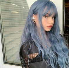 girl Blue Hair, Hair, Blue