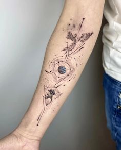 a person with a tattoo on their arm