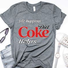 Coke Gifts, Coke Collectibles, Heart Diet, Cute Christmas Outfits, Diet Coke, Shirt Ideas, Cute Shirts, Cool Gifts, Coca Cola