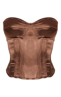 Chocolate Satin, Brown Corset, Satin Corset Top, Satin Corset, Brown Satin, Ankle Bones, Outfit Maker, Pantalon Large