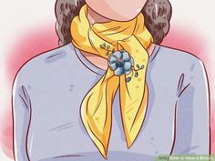 How to Wear a Brooch: 13 Steps (with Pictures) - wikiHow How To Wear A Scarf With A Pin, Shawl With Brooch, Scarf With Brooch How To Wear, How To Wear Vintage Jewelry, How To Wear A Brooch With A Scarf, Wearing Brooches Ideas, Scarf With Brooch