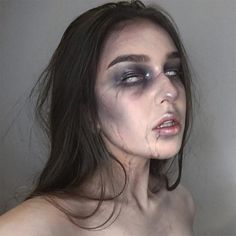 Pretty Zombie Makeup, Zombie Makeup Easy, Creative Halloween Makeup, Zombie Halloween Costumes, Face Lace, Weird Sisters, Creepy Makeup