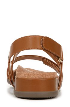 Adjustable straps offer a customized fit in a sleek leather sandal grounded by a contoured footbed and subtle wedge heel. 1 1/2" heel; 3/4" platform Adjustable straps with hook-and-loop closures Contoured footbed with arch support Leather upper/synthetic lining/rubber sole Imported Nordstrom Store, Slingback Sandal, Anniversary Sale, Sandal Women, Arch Support, Wedge Heels, Leather Sandals, Womens Sandals, Rubber Sole