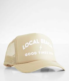 Local Beach Good Times USA Trucker Hat - Brown , Women's Khaki Graphic snapback hat Interior terry cloth band One size fits most. 100% Polyester. Apparel & Accessories > Clothing Accessories > Hats Beach Products, Womens Khakis, Women's Hats, Hat For Women, Accessories Clothing, Terry Cloth, Snapback Hat, Snapback Hats, Hats For Women