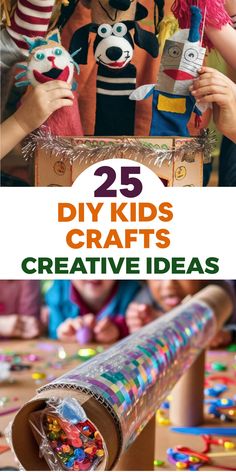 Discover a world of creativity with these fast and simple DIY projects for kids that can be completed in just minutes! Engage your little ones in imaginative play with easy paper crafts and fun recycled material creations. These ideas are sure to entertain and inspire young minds while encouraging hands-on creativity. Craft Hobbies For Adults, Imagination Activities For Kids, Kids Building Projects, Upcycling Projects For Kids, Diy Kids Activities, Diy Kids Crafts, Trending Crafts, Paper Bag Puppets, Art Activities For Toddlers