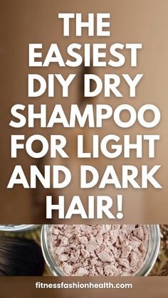 I mean, almost nothing feels as good as freshly washed & styled hair. But sometimes we just don´t have the time to wash our hair. That´s where dry shampoo is a great emergency solution … but if you run out of it, it is no help either.  Find here a super simple & effective DIY dry shampoo recipe that you can make with ingredients that you most likely already have at home! Dry Shampoo For Dark Hair, Natural Shampoo Diy