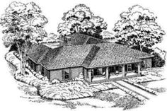 this is an artist's rendering of the ranch house