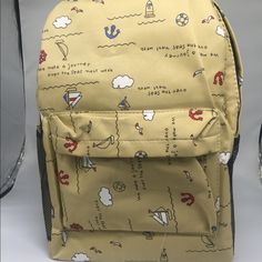 Brand New School Backpack For Girl- Canvas Yellow Shoulder Backpack For School, Yellow School Bags For Back To School, Back To School Yellow Shoulder Bag, Yellow Shoulder Bag For Back To School, Yellow Standard Backpack For School, Casual Yellow Bag For Back To School, Yellow Casual Back To School Bag, Casual Yellow Back To School Bag, Casual Yellow Back-to-school Bag