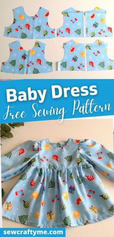 baby dress sewing pattern with instructions to make it