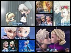 some frozen princesses are kissing each other with captions from their favorite movies and quotes