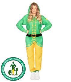 Once you slip into this Women's Buddy the Elf Jumpsuit, you'll instantly realize that smiling is your favorite. Next thing you'll know, you'll find yourself in a store and you'll be SINGING! It's all good. It goes along with being a good North Pole elf. The hood on the jumpsuit gives you that much more sleigh cred. Oh, and don't forget to say 'hi' to Mr. Narwhal! Mr Narwhal, Christmas Onesies, Buffalo Plaid Pajamas, Cotton Pajama Shorts, Floral Pajama Set, Long Johns Pajamas, Tipsy Elves, Christmas Onesie, Striped Two Piece