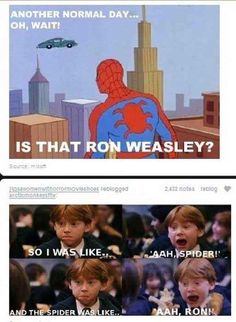 the spider - man and other cartoon characters are shown in this funny meme with caption