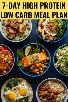 Supercharge your fitness and weight loss goals with this 7-day high protein low carb meal plan! Packed with nutrient-dense, satisfying meals, this plan is designed to help you build muscle, burn fat, and stay energized throughout the week. Each day features delicious, protein-rich recipes with minimal carbs, making it perfect for anyone looking to maintain a lean physique. High Protein Low Carb Recipes, High Protein Low Carb Diet, High Protein Low Carb Meals. #HighProteinLowCarb 30 Day Shred Meal Plan, Low Carb Meals Plans Weekly, 128 Grams Of Protein, 1800 Calorie High Protein Meal Plan, High Protein Recipes For Fat Loss, Beachbody Meal Plan 1500-1799, 20g Carbs A Day Meal Plan, High Protein Low Carb Diet Plan, High Protein Meal Plans For Women