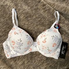 Beautiful Bra. Size 34c. Rene Rofe Lingerie. Retail $38. Lovely Floral Print & Very Soft Material. Well Made Brand. Bundle With Other Bras To Get A Great Bundle Discount Offer From Me. Look For Mark At Beginning Of Listing For Special Holiday Deals! Offers Welcome Happy Poshing Questions, Please Ask! Small Bra, Pretty Bras, Convertible Bra, Cute Bras, Beautiful Bra, Blue And White Style, Discount Offer, Black Bra, Holiday Deals