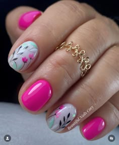 Accent Nail Art, Bright Summer Nails Designs, Nail Art Techniques, Japanese Nails, Colorful Nail Designs, Nail Polish Designs, Accent Nails