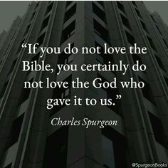 a tall building with the quote if you do not love the bible, you certainly do not love the god who gave it to us