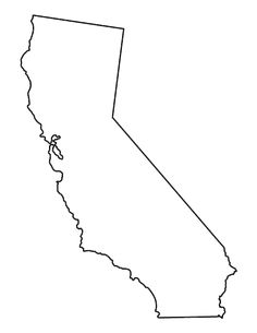 an outline map of the state of california