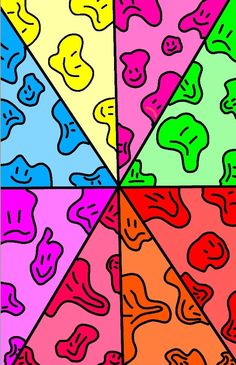 an image of a multicolored pattern that looks like it is in the style of pop art