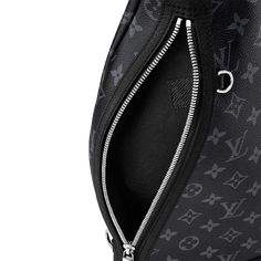 LOUIS VUITTON® - Duo Slingbag - Black Luxury Backpack With Zipper Pocket, Luxury Black Backpack With Detachable Strap, Luxury Black Crossbody Backpack, Luxury Black Shoulder Bag With Zipper Pocket, Luxury Business Chest Bag Crossbody, Luxury Shoulder Chest Bag With Adjustable Strap, Luxury Travel Chest Bag With Adjustable Strap, Luxury Black Backpack For Evening, Luxury Black Chest Bag For Daily Use